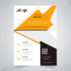 Business flyer design layout template in A4 size. Design Agency Concept Template.