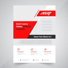 Business flyer design layout template in A4 size. Design Agency Concept Template.