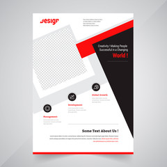 Business flyer design layout template in A4 size. Design Agency Concept Template.