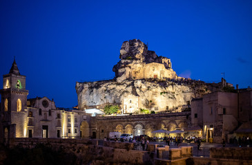 Obraz premium Church of Santa Maria di Idris in the Sassi di Matera a historic district in the city of Matera. Basilicata. Italy