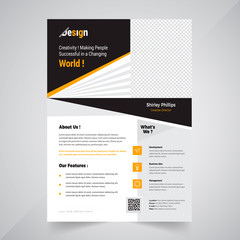 Business flyer design layout template in A4 size. Design Agency Concept Template.