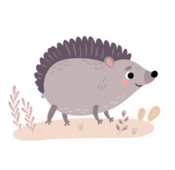 Hedgehog. Vector illustration with cute character.
