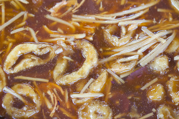 Braised Fish Maw in Red Sauce, Chinese Street Food