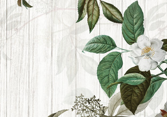 Green floral background © Rawpixel.com