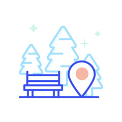 Park Location Vector Icon