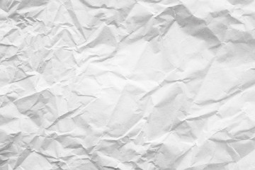 White crumpled paper abstract background texture