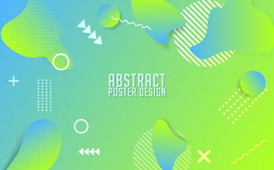 Abstract modern graphic element. Dynamical colored forms and waves. Gradient abstract banner with flowing liquid shapes. Template for the design of a website landing page or background.
