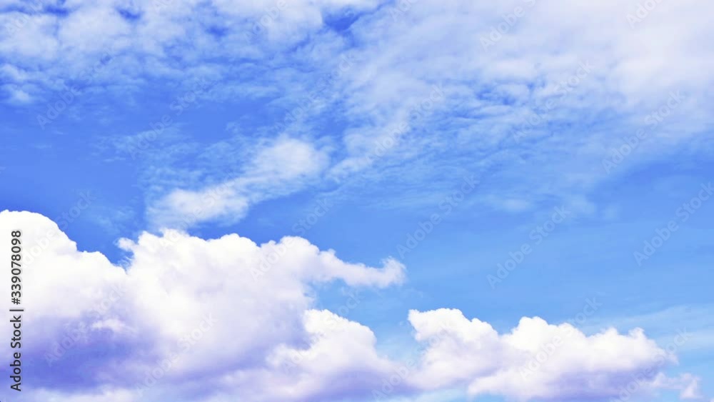 Wall mural blue sky with clouds