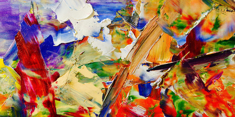 Colorful abstract background wallpaper. Modern motif visual art.  Mixtures of oil paint. Trendy...