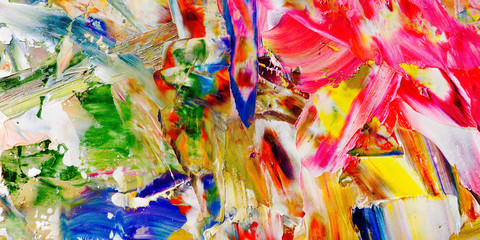 Colorful abstract background wallpaper. Modern motif visual art.  Mixtures of oil paint. Trendy...