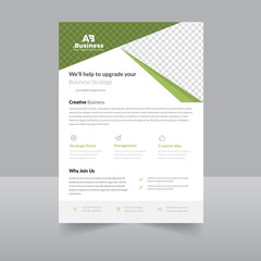 Business flyer design layout template in A4 size. Corporate Concept.