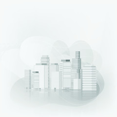 city skyline vector illustration. Illustration of a modern city with black or white characteristics Polluted city, for background Used for designing, pasting text, print media, websites, social media.