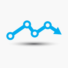 Fall economic logo symbol graphic. Design template vector