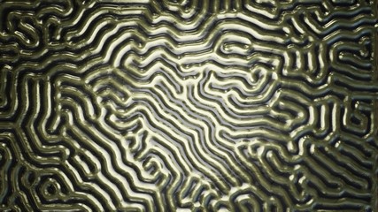 Golden Organic Pattern Based on Reaction-Diffuision Formula - 3D Rendering