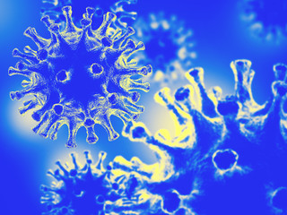 Fototapeta na wymiar Virus bacteria cells background