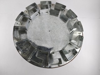 Traditional  Uzbek wooden walnut stamp embedded with iron pins