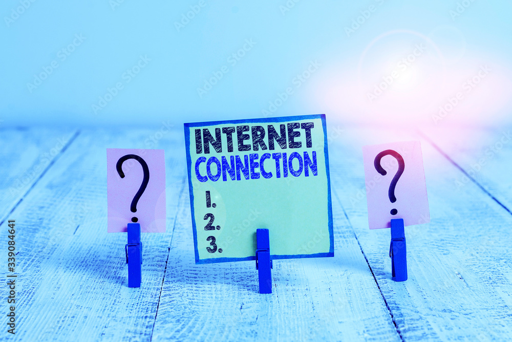 Aufkleber handwriting text writing internet connection. conceptual photo the way one gains access or connectio