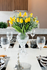 Dining table close up,