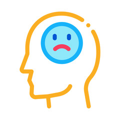pessimistic person icon vector. pessimistic person sign. color symbol illustration