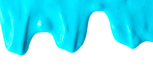 Blue slime isolated on a white background