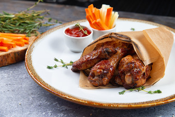 fried chicken legs and wings