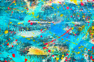Abstract art, colorful oil paintings on canvas are beautiful, modern art Contemporary art. 