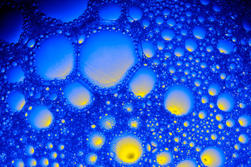 Blue Abstract Water Bubbles Background