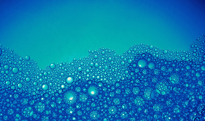 Blue Abstract Water Bubbles Background