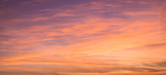 Naklejka na ściany i meble Beautiful dramatic twilight sky before sunrise or after sunset
