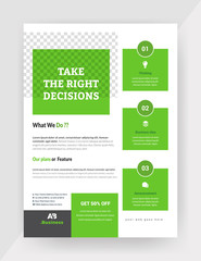 Unique Style & Creative shape Based Flyer Design Template