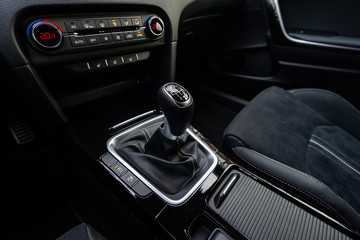 Naklejka premium Gear shift in a new modern car
