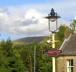 Ramsbottom station vintage railway sign