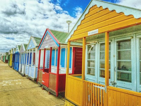 Multi Colored Beach Huts