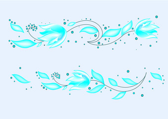 Fototapeta na wymiar Vector floral element for greeting card or wedding invitation. Hand drawing. Element for design. 