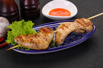 Chicken wings skewer