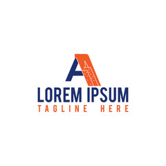 custom abstract creative Letter A initial logo design vector template