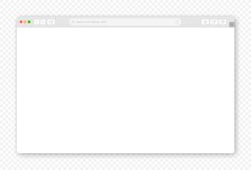 Mock-up blank browser window for your design isoled transparent background. Vector illustration EPS10 © fenskey