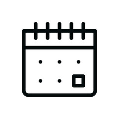Check out date isolated icon, deadline outline vector icon