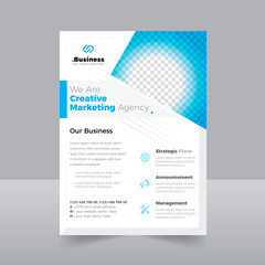 Unique Style & Creative shape Based Flyer Design Template