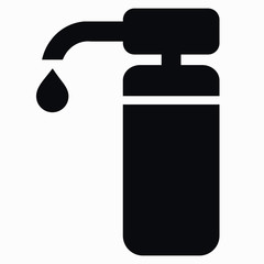 Disinfector Icon. Hand disinfection. Coronavirus Prevention Virus protection. Antibacterial agent. Vector icon