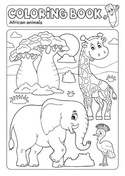 Coloring book African fauna 3