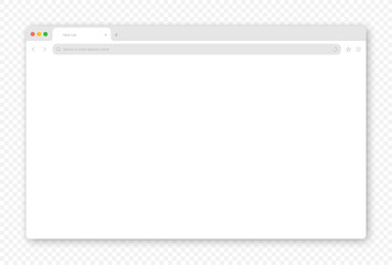 Mock-up blank browser window for your design isoled transparent background. Vector illustration EPS10 © fenskey