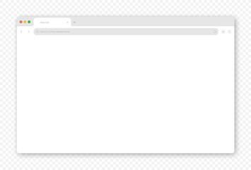 Mock-up blank browser window for your design isoled transparent background. Vector illustration EPS10