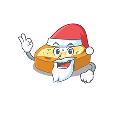 Baked potatoes Santa cartoon character with cute ok finger