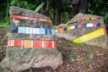 Aboriginal Art around Uki nearby Gold Coast, Australia. Australia is a continent located in the south part of the earth.