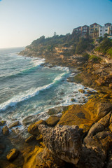 Ocean View of the Bondi Beach in Sydney, NSW, Australia. Australia is a continent located in the south part of the earth.