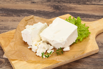 Greek traditional Feta soft cheese