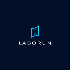 Obraz premium Letter H tech logo design template