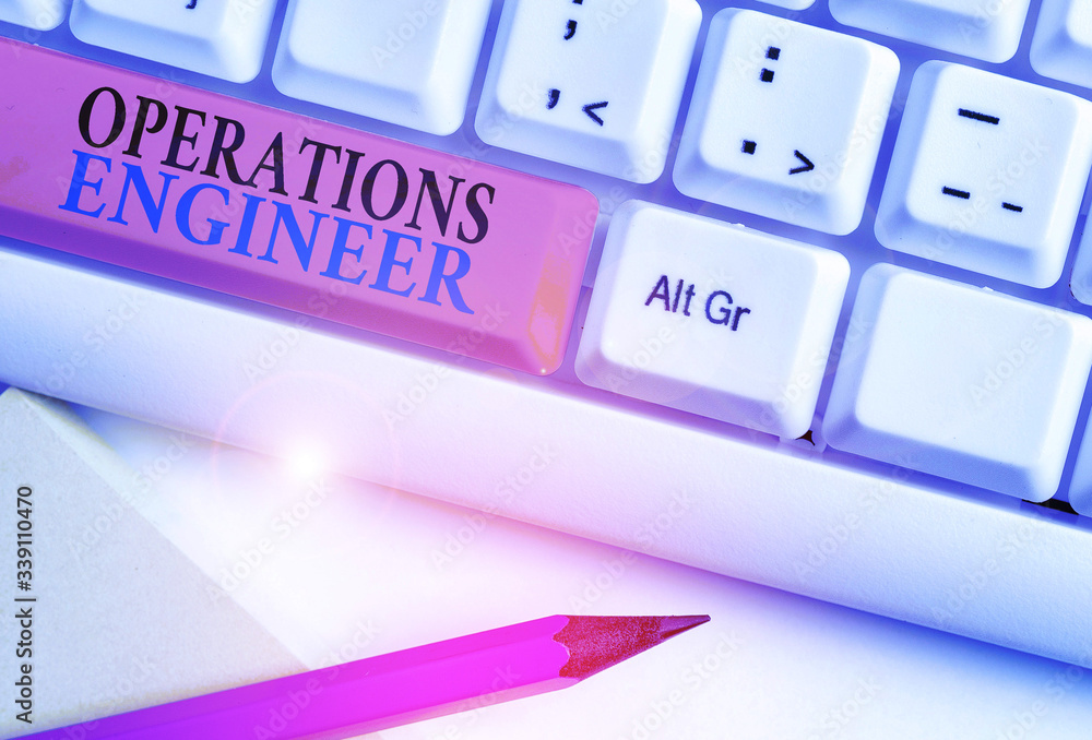 Poster conceptual hand writing showing operations engineer. concept meaning analyze and design operation th