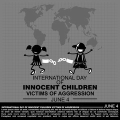 INTERNATIONAL DAY OF INNOCENT CHILDREN VICTIMS OF AGGRESSION, POSTER AND BANNER